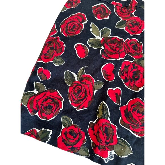 LOVE MOSCHINO Floral Rose Print Skirt Size US 4 - Picture 3 of 8